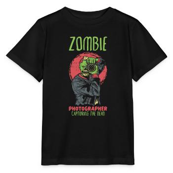 Photographe zombie Photographe d’horreur Spooky - T-shirt bio MINI CREATOR Stanley/Stella Enfant - noir - Devant - Mikhail (115cm)