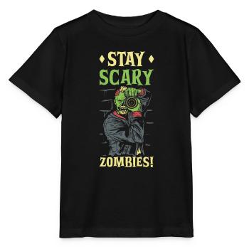 Photographe zombie Photographe d’horreur Spooky - T-shirt bio MINI CREATOR Stanley/Stella Enfant - noir - Devant - Mikhail (115cm)
