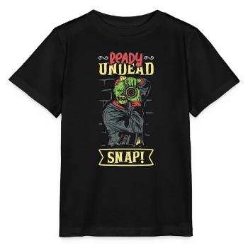 Photographe zombie Photographe d’horreur Spooky - T-shirt bio MINI CREATOR Stanley/Stella Enfant - noir - Devant - Mikhail (115cm)