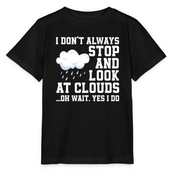 Funny weather watcher saying - Stanley/Stella MINI CREATOR Kids’ T-Shirt - black - Front - Mikhail (115cm)