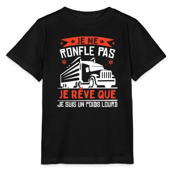 Poids Lourd Humour - T-shirt bio MINI CREATOR Stanley/Stella Enfant - noir - Devant - Mikhail (115cm)