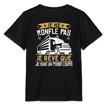 Je Suis Un Poids Lourd - T-shirt bio MINI CREATOR Stanley/Stella Enfant - noir - Devant - Mikhail (115cm)