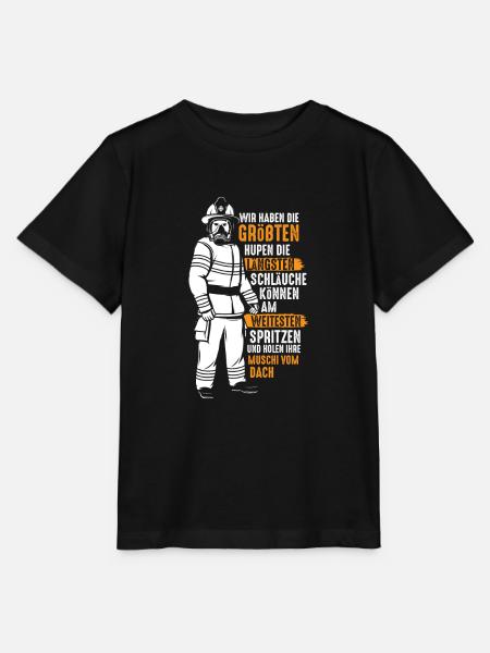 Feuerwehr große Hupen Lange Schläuche - Stanley/Stella Kinder T-Shirt MINI CREATOR  - Schwarz