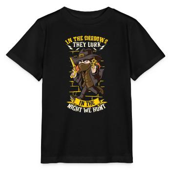 Chasseur de vampires, Tueur de morts-vivants, Pieu et Croix - T-shirt bio MINI CREATOR Stanley/Stella Enfant - noir - Devant - Mikhail (115cm)