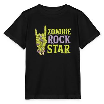 Zombie Rock'n Roll Horror Rock Headbanging Rock - Stanley/Stella MINI CREATOR Kids’ T-Shirt - black - Front - Mikhail (115cm)