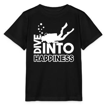 Diving Dive Into Happiness - Stanley/Stella MINI CREATOR Kids’ T-Shirt - black - Front - Mikhail (115cm)