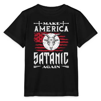 Satan Make America Satanic Again Occult - Stanley/Stella Kinder T-Shirt MINI CREATOR  - Schwarz - Vorne - Mikhail (115cm)