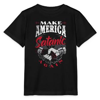 Satan Make America Satanic Again Occult - Stanley/Stella Kinder T-Shirt MINI CREATOR  - Schwarz - Vorne - Mikhail (115cm)