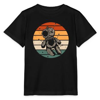 Retro Voodoo Doll Design - Stanley/Stella MINI CREATOR Kids’ T-Shirt - black - Front - Mikhail (115cm)