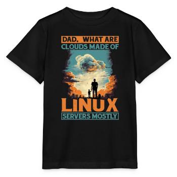 De quoi sont faits les clouds, les serveurs Linux principalement 12 - T-shirt bio MINI CREATOR Stanley/Stella Enfant - noir - Devant - Mikhail (115cm)