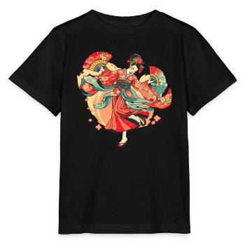 Tokyo Asie 80s Geishas japonaises rétro Geisha - T-shirt bio MINI CREATOR Stanley/Stella Enfant - noir - Devant - Mikhail (115cm)