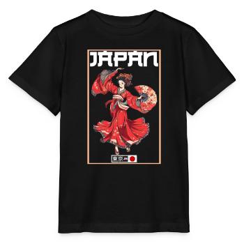 Tokyo Asie 80s Geishas japonaises rétro Geisha - T-shirt bio MINI CREATOR Stanley/Stella Enfant - noir - Devant - Mikhail (115cm)