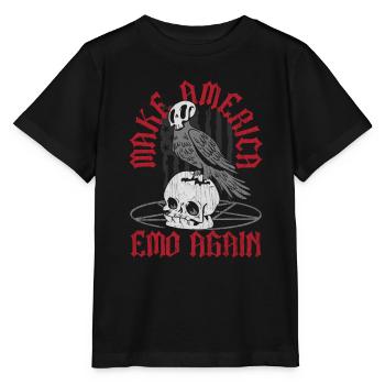 Emoticon Make America Emo Again Emocore Esthétique - T-shirt bio MINI CREATOR Stanley/Stella Enfant - noir - Devant - Mikhail (115cm)