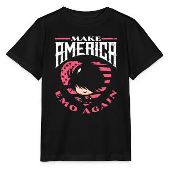 Emoticon Make America Emo Again Emocore Esthétique - T-shirt bio MINI CREATOR Stanley/Stella Enfant - noir - Devant - Mikhail (115cm)