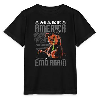 Emoticon Make America Emo Again Emocore Esthétique - T-shirt bio MINI CREATOR Stanley/Stella Enfant - noir - Devant - Mikhail (115cm)