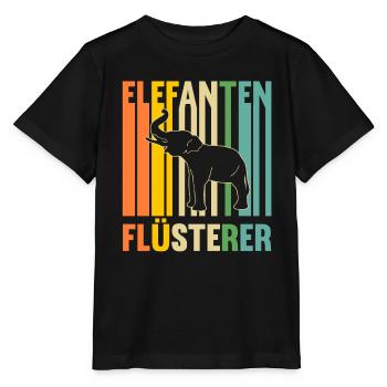 Elefant Elefanten - Stanley/Stella Kinder T-Shirt MINI CREATOR  - Schwarz - Vorne - Mikhail (115cm)