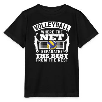 Volleyball Le filet sépare le meilleur de la res - T-shirt bio MINI CREATOR Stanley/Stella Enfant - noir - Devant - Mikhail (115cm)