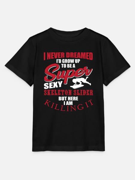 Großartiges Skelett-slider-zitat - Stanley/Stella Kinder T-Shirt MINI CREATOR - Schwarz