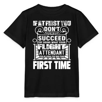 Flight Attendant Proud Flight Attendant - Stanley/Stella MINI CREATOR Kids’ T-Shirt - black - Front - Mikhail (115cm)