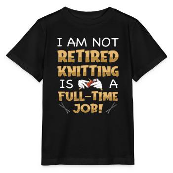 Tricot d’humour de retraite de retraité - T-shirt bio MINI CREATOR Stanley/Stella Enfant - noir - Devant - Mikhail (115cm)