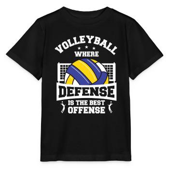 Volleyball Where Defense Is The Best Offense Sette - Stanley/Stella Kinder T-Shirt MINI CREATOR  - Schwarz - Vorne - Mikhail (115cm)