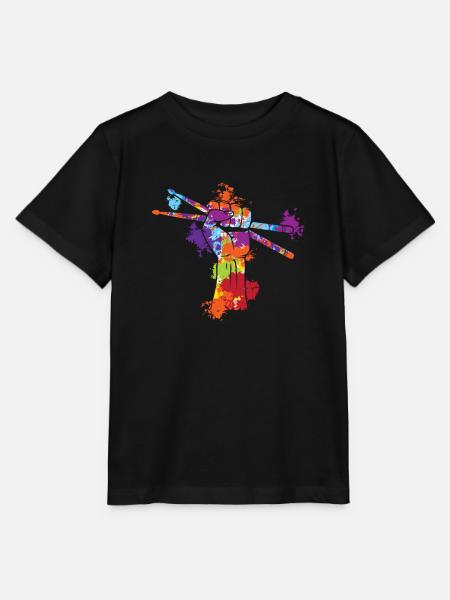 Drumsticks Splash Art - Stanley/Stella Kinder T-Shirt MINI CREATOR - Schwarz