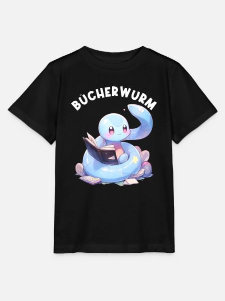 Leidenschaftlicher Leser Leserin Leseratte - Stanley/Stella Kinder T-Shirt MINI CREATOR - Schwarz