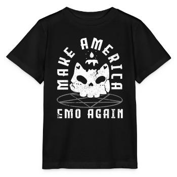 Emoticon Make America Emo Again Emocore Esthétique - T-shirt bio MINI CREATOR Stanley/Stella Enfant - noir - Devant - Mikhail (115cm)