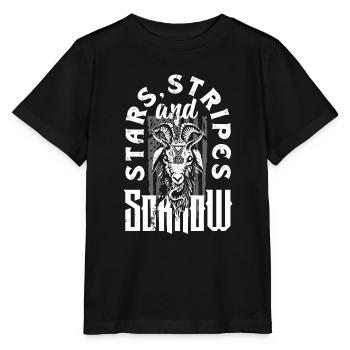 Emoticon Stars Stripes et Sorrow Emocore - T-shirt bio MINI CREATOR Stanley/Stella Enfant - noir - Devant - Mikhail (115cm)
