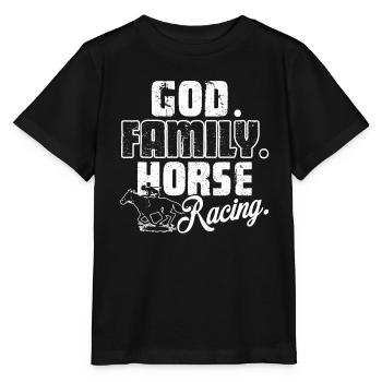 Horse Racing God Family Horse Racing - Stanley/Stella MINI CREATOR Kids’ T-Shirt - black - Front - Mikhail (115cm)