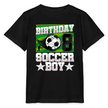 8th birthday Boy Soccer 8 Years Old Gifts - Stanley/Stella Kinder T-Shirt MINI CREATOR  - Schwarz - Vorne - Mikhail (115cm)