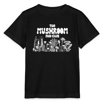 Mushroom Fan Club Mushrooms Mushrooms Mushroom - Stanley/Stella MINI CREATOR Kids’ T-Shirt - black - Front - Mikhail (115cm)