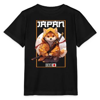 Asia Corki Japanese Samurai Samurai - Stanley/Stella MINI CREATOR Kids’ T-Shirt - black - Front - Mikhail (115cm)
