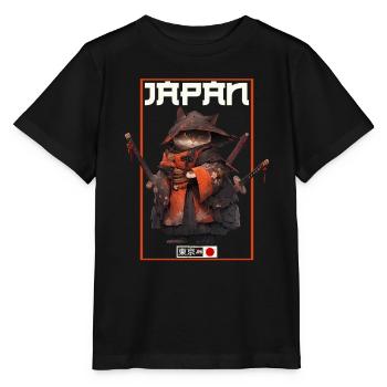 Chat d’Asie Samouraï japonais Samouraï - T-shirt bio MINI CREATOR Stanley/Stella Enfant - noir - Devant - Mikhail (115cm)