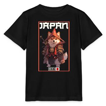 Asia Corki Japanese Samurai Samurai - Stanley/Stella MINI CREATOR Kids’ T-Shirt - black - Front - Mikhail (115cm)