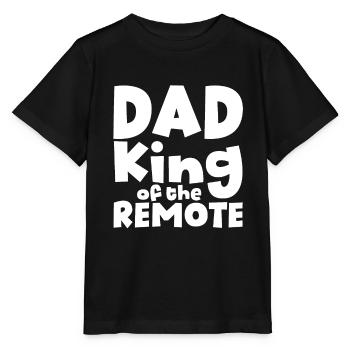 Dad King Of The Remote - Stanley/Stella MINI CREATOR Kids’ T-Shirt - black - Front - Mikhail (115cm)