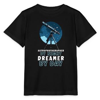 Astrophotographie Astronomy Space Camera - T-shirt bio MINI CREATOR Stanley/Stella Enfant - noir - Devant - Mikhail (115cm)
