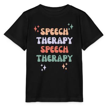 Speech Therapy - Stanley/Stella MINI CREATOR Kids’ T-Shirt - black - Front - Mikhail (115cm)