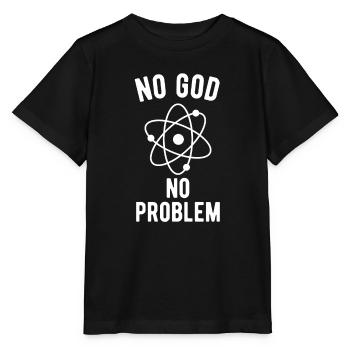 Atheist, Atheism, Anti-religion, Security, - Stanley/Stella MINI CREATOR Kids’ T-Shirt - black - Front - Mikhail (115cm)