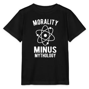 Atheist, Atheism, Anti-religion, Security, - Stanley/Stella MINI CREATOR Kids’ T-Shirt - black - Front - Mikhail (115cm)