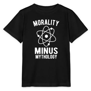 Atheist, Atheism, Anti-religion, Security, - Stanley/Stella MINI CREATOR Kids’ T-Shirt - black - Front - Mikhail (115cm)