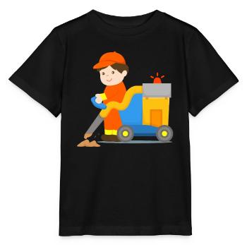 Balayeuse de rue pour enfants Aspirateur de nettoyage de ville - T-shirt bio MINI CREATOR Stanley/Stella Enfant - noir - Devant - Mikhail (115cm)