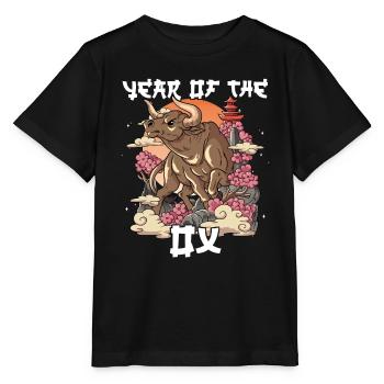 Jahr Des Ochse Mondneujahrsfest Chinesisches - Stanley/Stella Kinder T-Shirt MINI CREATOR  - Schwarz - Vorne - Mikhail (115cm)