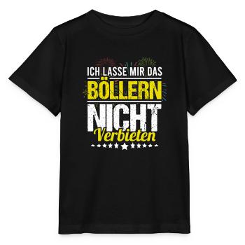 Ich lasse mir das Böllern nicht verbieten - Stanley/Stella Kinder T-Shirt MINI CREATOR  - Schwarz - Vorne - Mikhail (115cm)