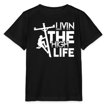 Lineman Lineman Livin The High Life - Stanley/Stella MINI CREATOR Kids’ T-Shirt - black - Front - Mikhail (115cm)