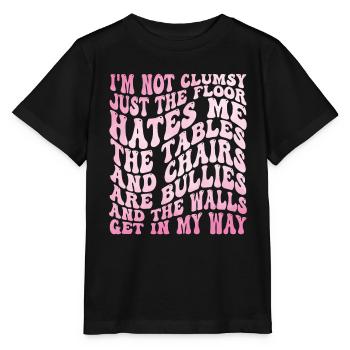 Women Clumsy Quote - Stanley/Stella MINI CREATOR Kids’ T-Shirt - black - Front - Mikhail (115cm)