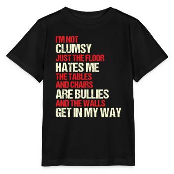 Retro Clumsy Gift Sarcasm - Stanley/Stella MINI CREATOR Kids’ T-Shirt - black - Front - Mikhail (115cm)