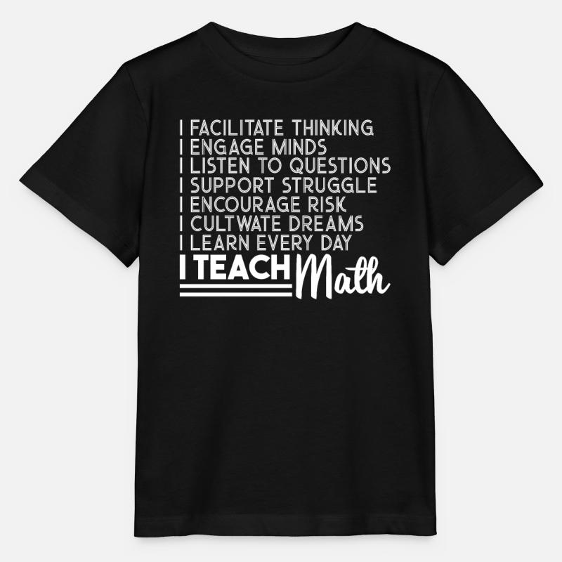 Math Teacher Math Teacher I Teach Math - Stanley/Stella MINI CREATOR Kids’ T-Shirt - black