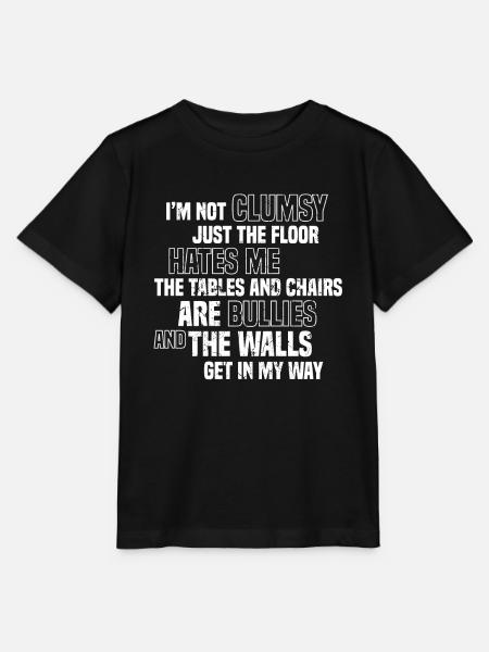 Ich bin nicht tollpatschig - Stanley/Stella Kinder T-Shirt MINI CREATOR  - Schwarz