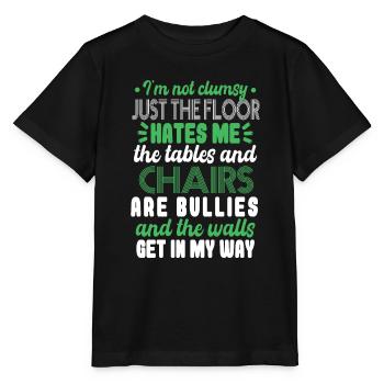 Funny Humorous Clumsy Saying - Stanley/Stella MINI CREATOR Kids’ T-Shirt - black - Front - Mikhail (115cm)
